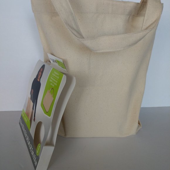 Handmade Painted Tote Bag Blue & Gold Hummingbird in Red Flowers 13.5x13.5x3.5 - Picture 9 of 16